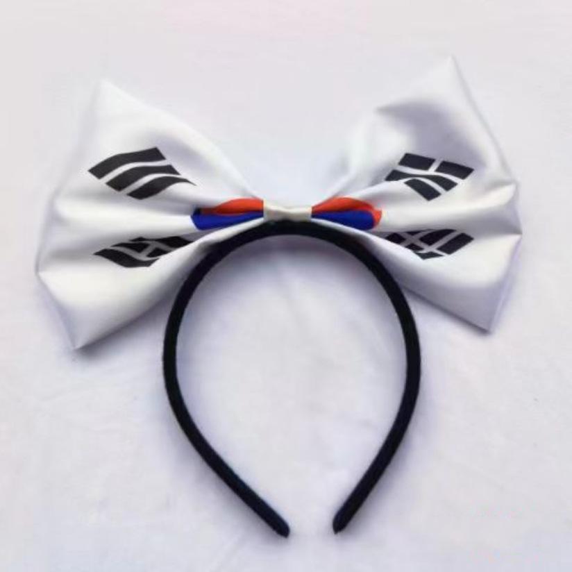 1 Stück Schleifen-Stirnband mit Flaggenmuster Niederlande, Australien, Südkorea, Frankreich, Vereinigte Staaten, Vereinigtes Königreich, Kanada, Italien