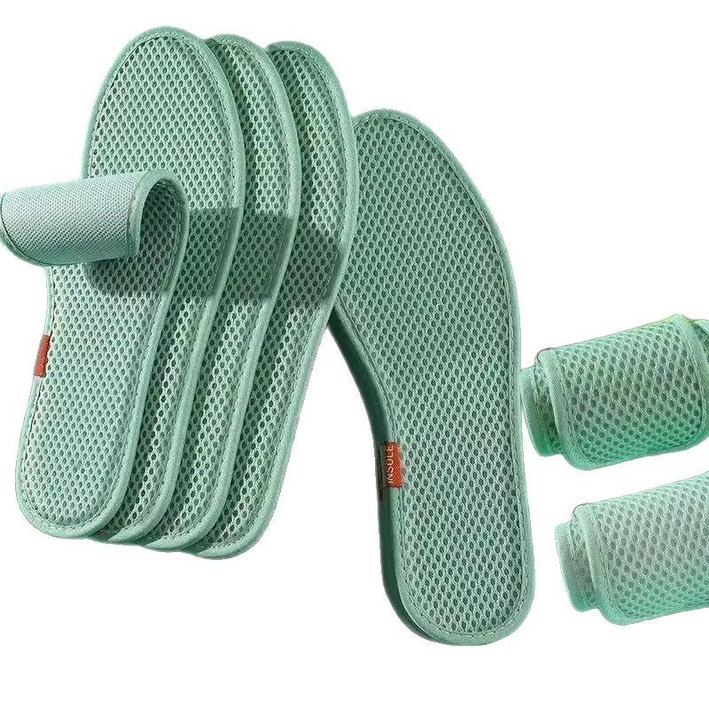 Summer mesh anti-odor insoles men's sweat-absorbing and breathable sweat feet special wormwood soft bottom fragrance men's and women's summer insoles