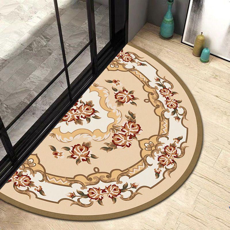 Europeisk Stil Halvcirkelformad Golvmatta Halkfri och Absorberande Matta Vid Badrumsentrén Hushållsdörrmatta Smutsavvisande Fotmatta