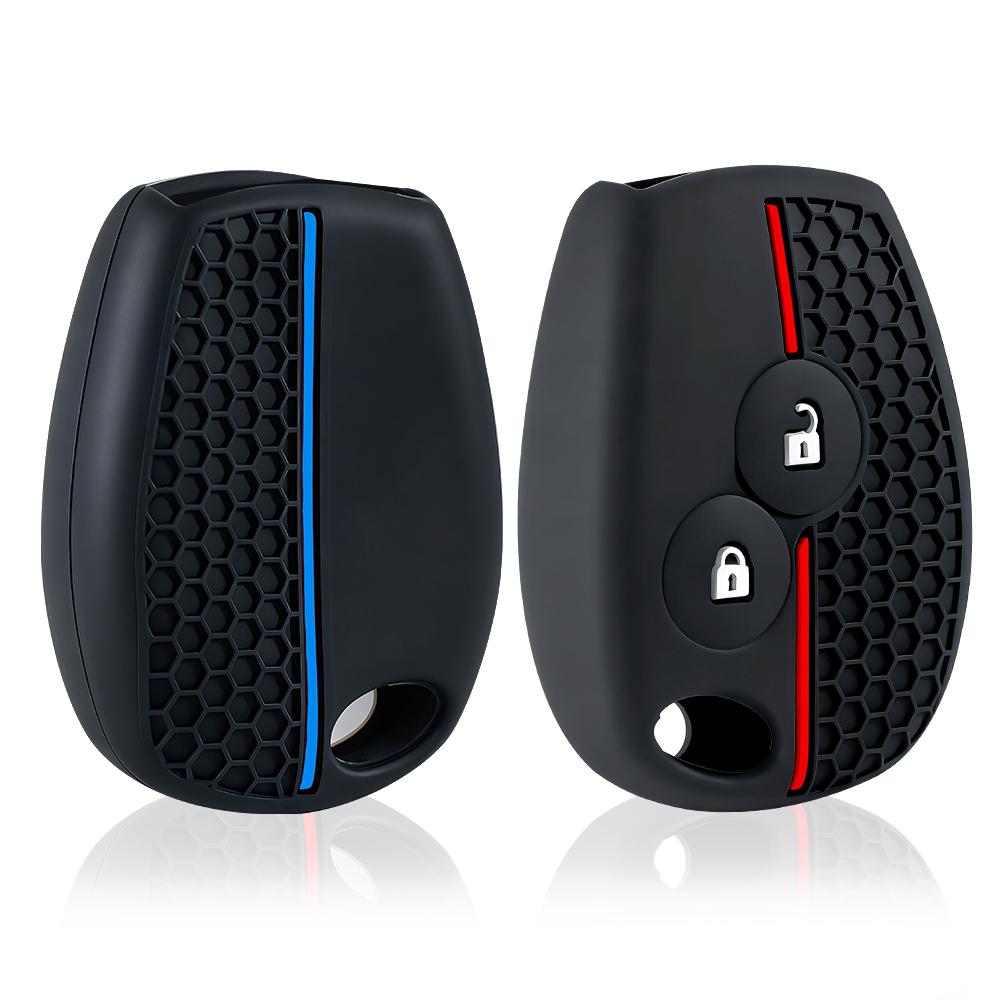 2 Buttons Silicone Car Key Case For Renault Trafic Clio Duster Logan Dacia Sandero For Nissan Terrano Almera
