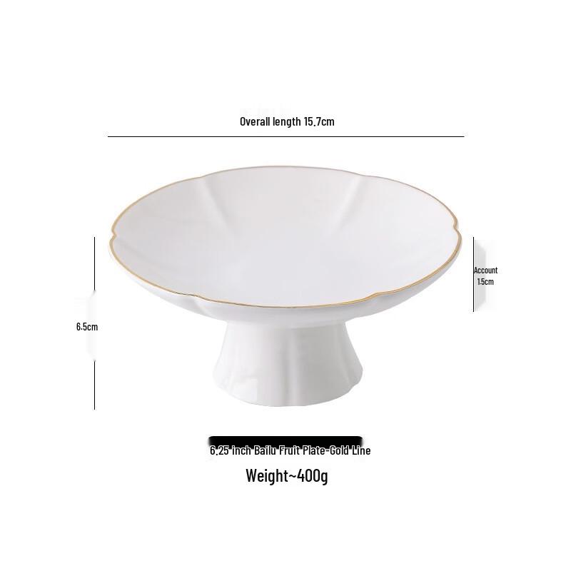 

Vintage High-Foot Ceramic Dessert Plate