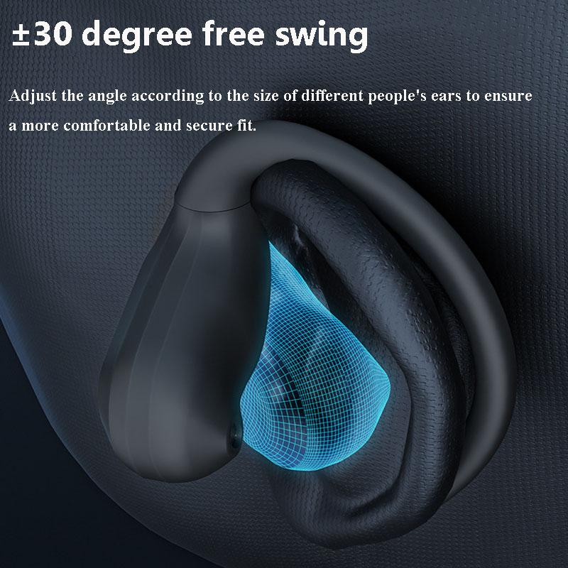 USB Open Ear Headphones Directional Transmission Wired Computer Gaming Headset Plug and Play Hifi Sound Music Earphone Dual Mic