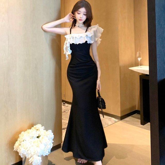 2025 Summer Elegant One-Shoulder Ruffle Dress: Pure Desire Style