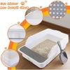 Open Cat Litter Box with High Side,Anti-Splashing Cats Litter Pan,Kitten Litter Box with Litter Sifter and Litter Mat,Semi-Enclosed Removable Kittens