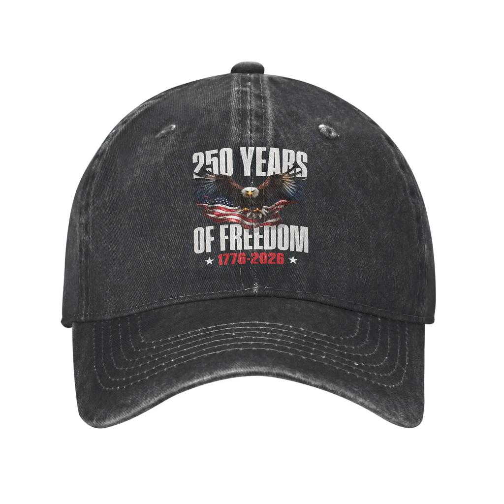 USA 250th Anniversary American Unisex Baseball Cap Distressed Denim Washed Caps Hat Vintage Outdoor Unstructured Soft Sun Cap