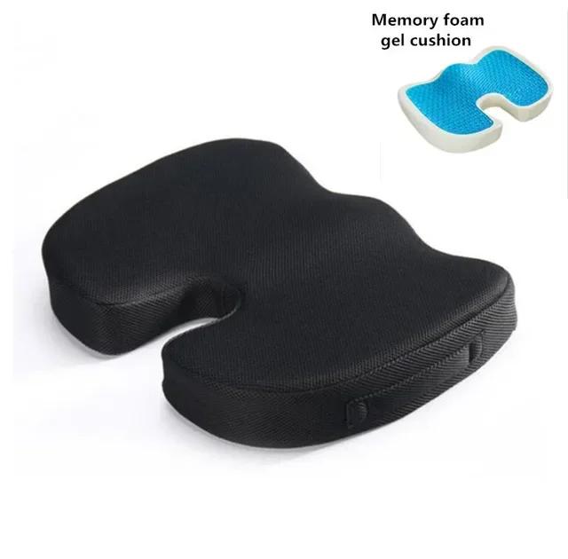 Gel Enhanced Seat Cushion Non-Slip Orthopedic Gel Memory Foam Coccyx Cushion for Tailbone Pain Office Chair Car Seat Cushion