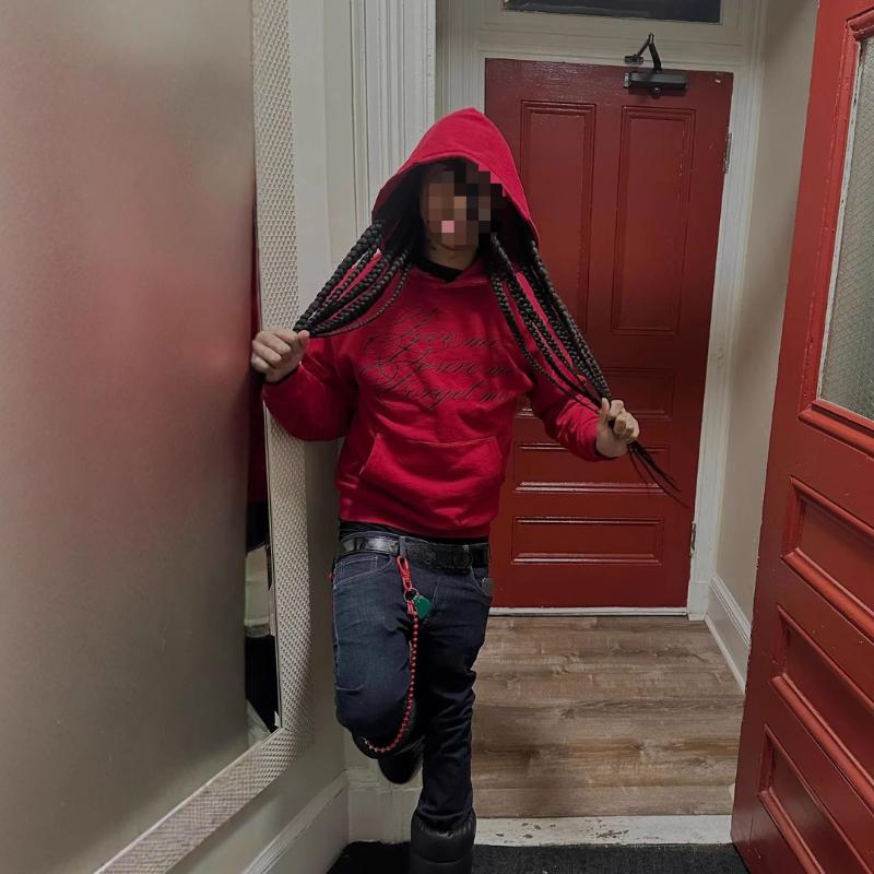 European and American Y2K Street Trend Retro Printed Long Sleeve Hoodie