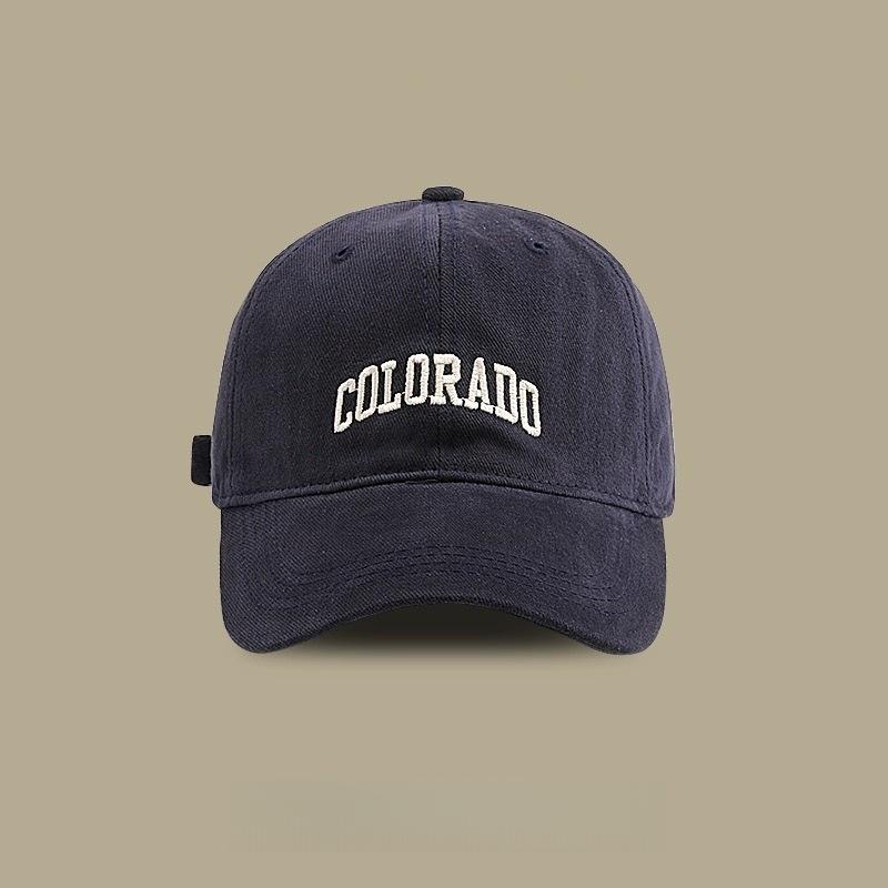 Women’s Cap Fashion Retro Letter Embroidery Duckbill Cap Outdoor Sports Travel Men’s Sunshade Baseball Cap