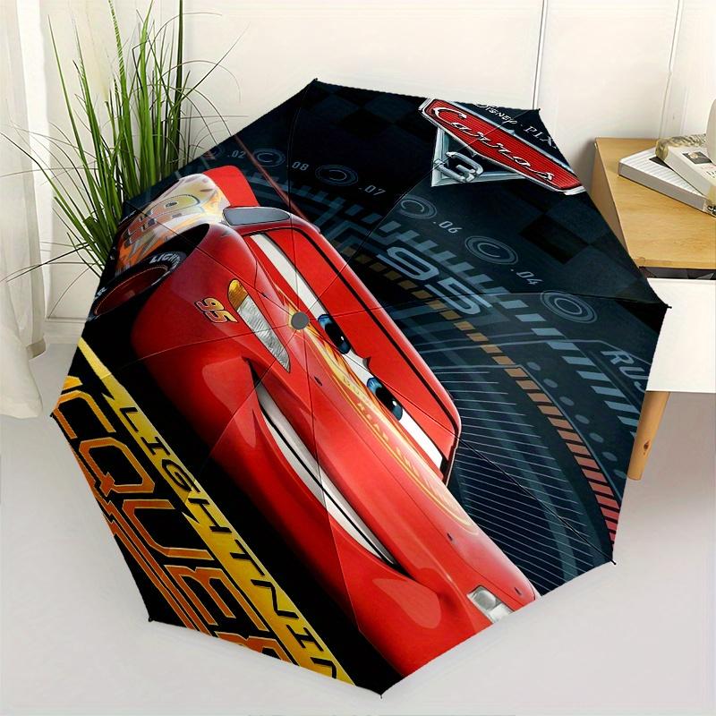 

Lightning McQueen,Cars 3 Automatic Opening and Closing Umbrella - 8-rib Reinforced Folding Design, Lightweight and Portable, Suitable for Da