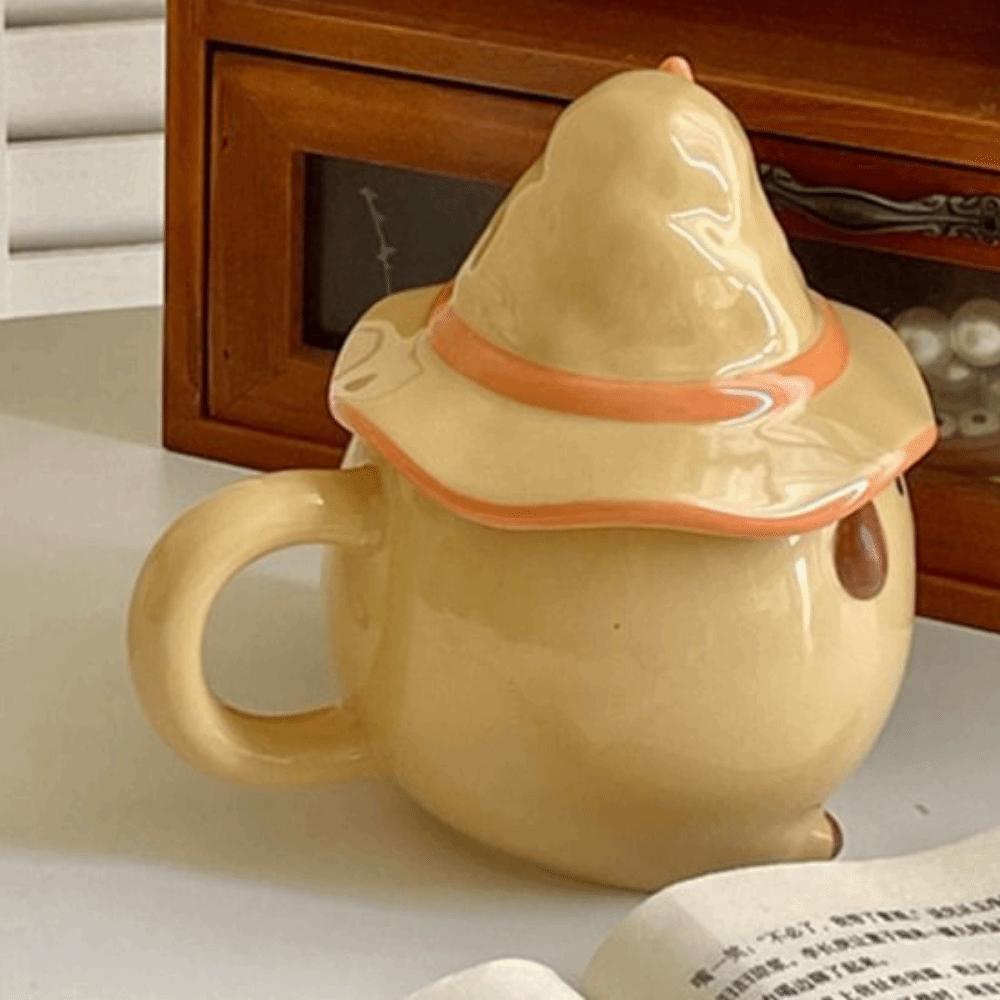 Cute Cartoon Capybara Mug Novelty Ceramic Coffee Mug Funny Halloween Mug  Office Use
