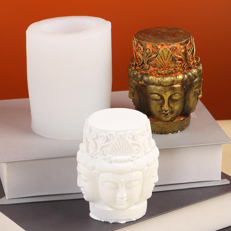 Buddha Statue Aromatherapy Candle Mold - DIY Indoor Decoration Ornament