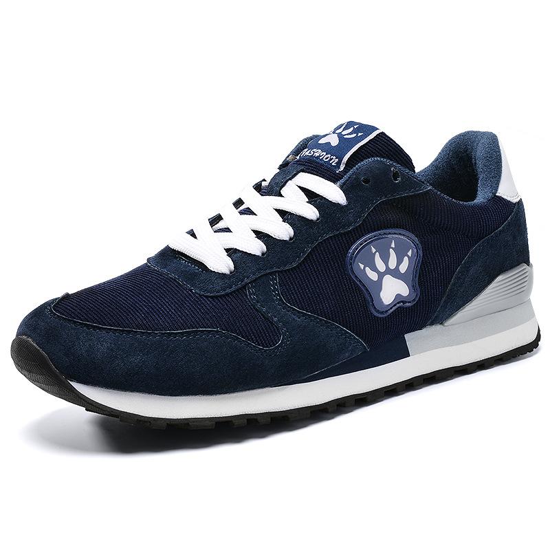 Spring and Autumn Pigskin Men's Shoes Casual Leather Shoes Men's Sports All-Match Fashion Breathable Student Sneakers Men