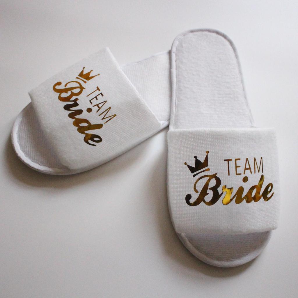 Disposable Wedding & Bridesmaid Slippers for Hotel and Party Venues
