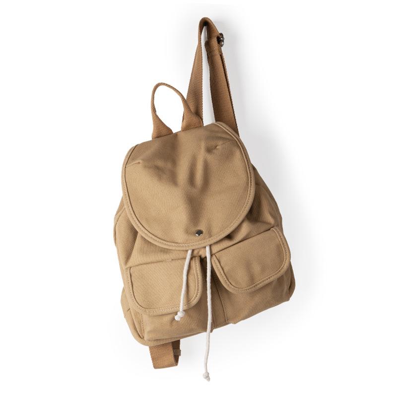 New Japanese and Korean Backpack for Women, Versatile Commuting Canvas Bag, Niche Design, Simple Student, Large Capacity Backpack, Backpack