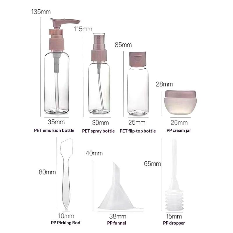 Perfume Bottle Set Refillable Spray Lotion Shampoo Shower Tube Bottling Refill Cosmetic Travel Liquid Container Portable Tool