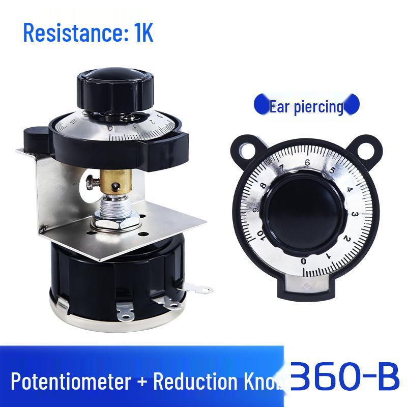 WX112 050 Adjustable Single-Turn Wirewound Potentiometer: 47, 560 Ohm, 1K, 2.2K, 4.7K, 10K, 47K Knob