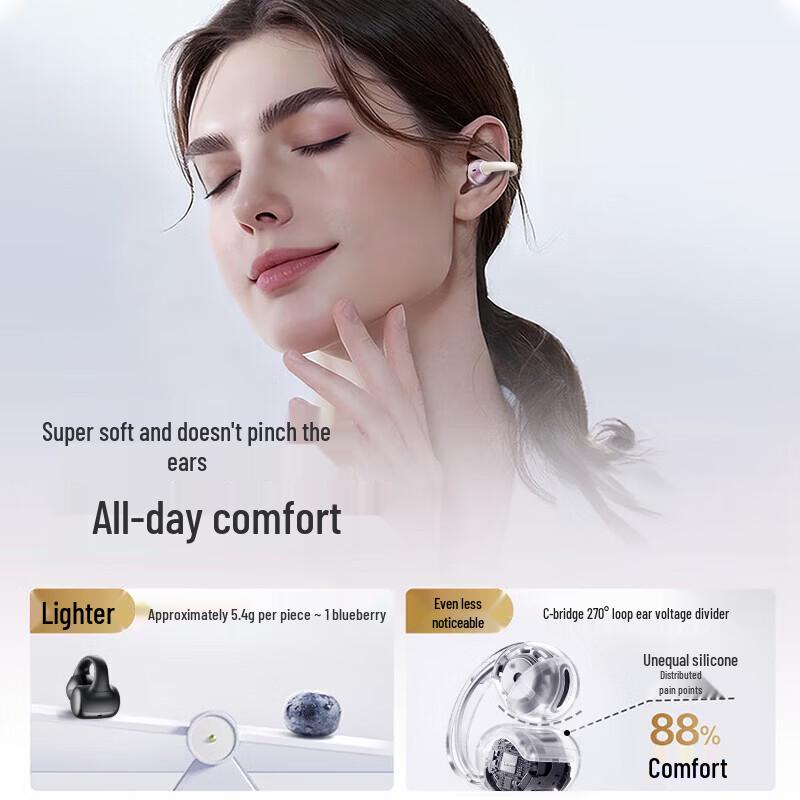 Lenovo LES111 Wireless Ear-Clip Sport Earphones