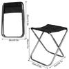Mini Portable Folding Stool Aluminum Alloy Outdoor Chair for Fishing Camping Picnic (Silver, M)