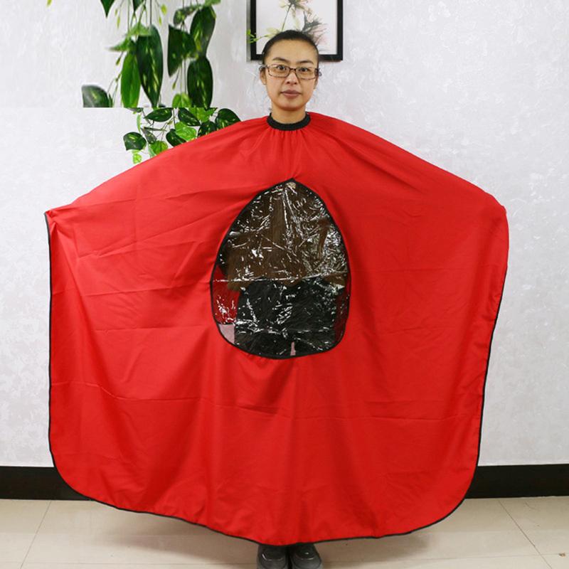 Salon Hairdressing Cape Barber With Transparent Viewing Window Haircut Cloak Apron Shave Apron Barber Shop Hairdressing Tool