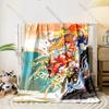 Best Seller! Classic Japanese Anime Pokemon Card Retro Charizard Print Blanket Home Travel Blanket Sofa Bedding Cover Blanket