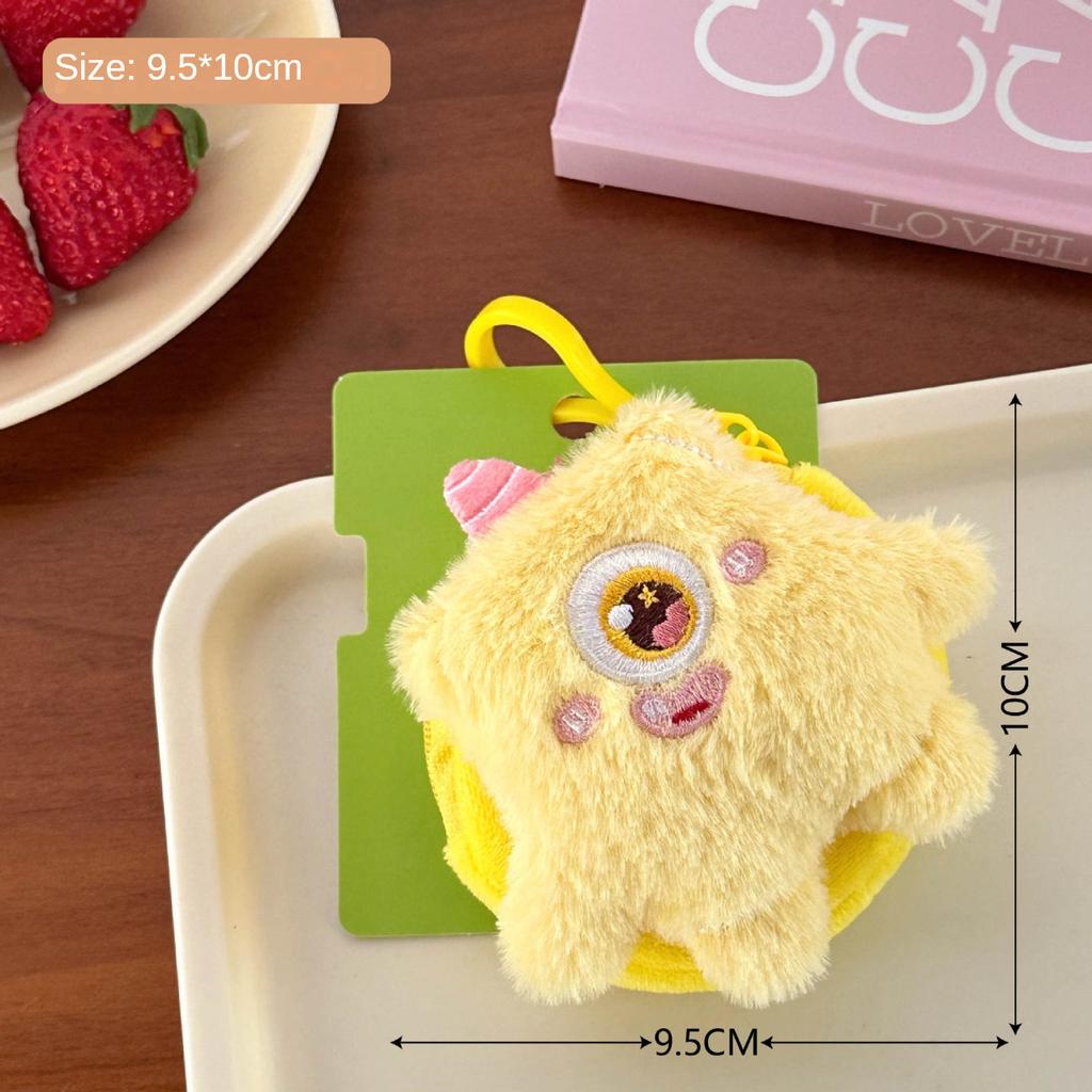New Cute Plush Mini Wallet Girl Decorative Pendant Creative Cartoon Earphone Storage Bag Hanging Decoration
