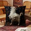 Spooky Goat Face 2D Cushion Cover Bedroom Living Room Sofa Christmas Decorations Soft Pillowcase With Zipper