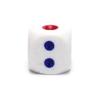 10pcs 10mm High Quality Gambling Game Dice White with Blue and Red Dotd Six Sided Spot Dices Poker Chips for Ktv Pub Party