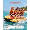 SucceBuy Towable Tubes 850 lbs for 5 Riders Inflatable for Boat to Pull with Full Nylon Cover Padded Grip Handles Safety Valve