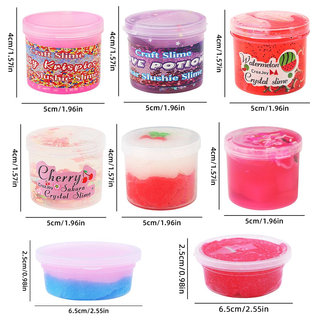 Pink Style Assorted Slime Toys, Handmade Diy Relaxation Toy Nice Decor Good Gift For Kidss, A Total Of 9 Styles