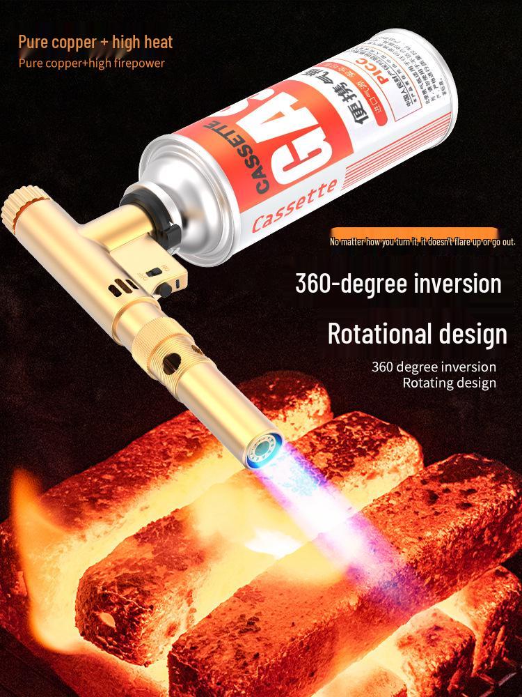 Handheld All-Copper Household Blowtorch with Ignition for Singeing