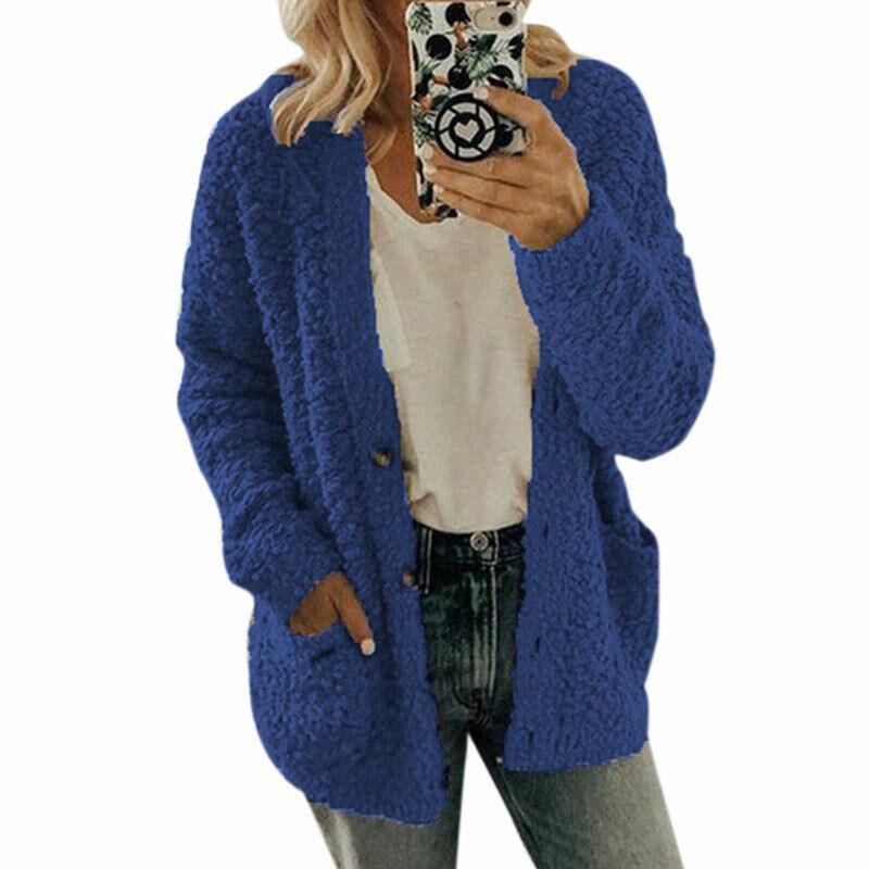 Cozy Plus Size Women Bear Coat Fleece Jacket Perfect For Chilly Autumn Days
