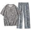 M-9XL Herren Trendiges Lockeres Sommerjacke & Weite Hosen 2-teiliges Set