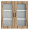 Wall Mounted Glass Cabinet LUCCA Artisan Oak 80 x 31 x 80 cm