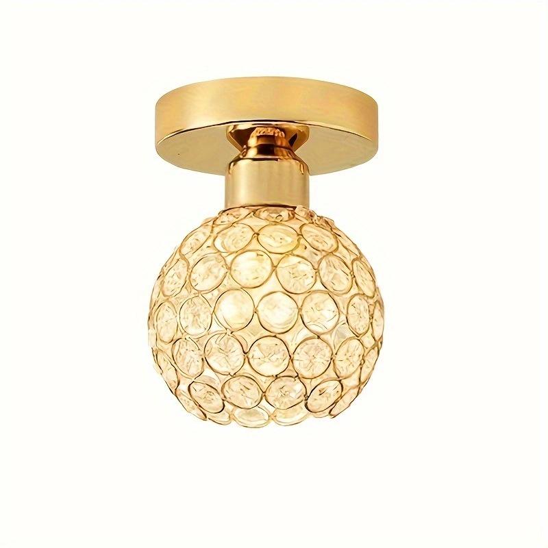 Modern Minimalist Crystal Bullseye Ceiling Light - Luxury Pendant for Living Room, Aisle, or Dining Area