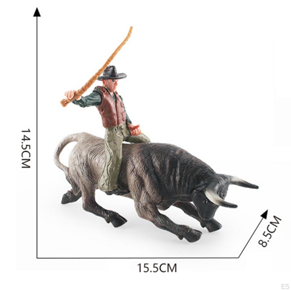 Bullfighting Figures Bull Figurine Animal Cattle Statue Micro Farm Layout Ornament