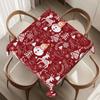 Festive Christmas Snowman Square Tablecloth Washable Winter Holiday Decorative Table Cloth Cover for Dining Party Picnic