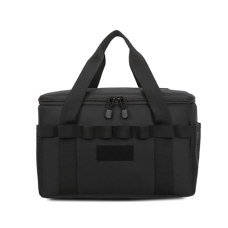 Outdoor Camping Tactical Bag - 14L Large Capacity Multi-Functional Tool & Picnic Gear Organizer with Multiple Compartments Black