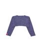 320SHOWROOM Wool Blend Round Neck Crop Stud Knit Tshirts Purple