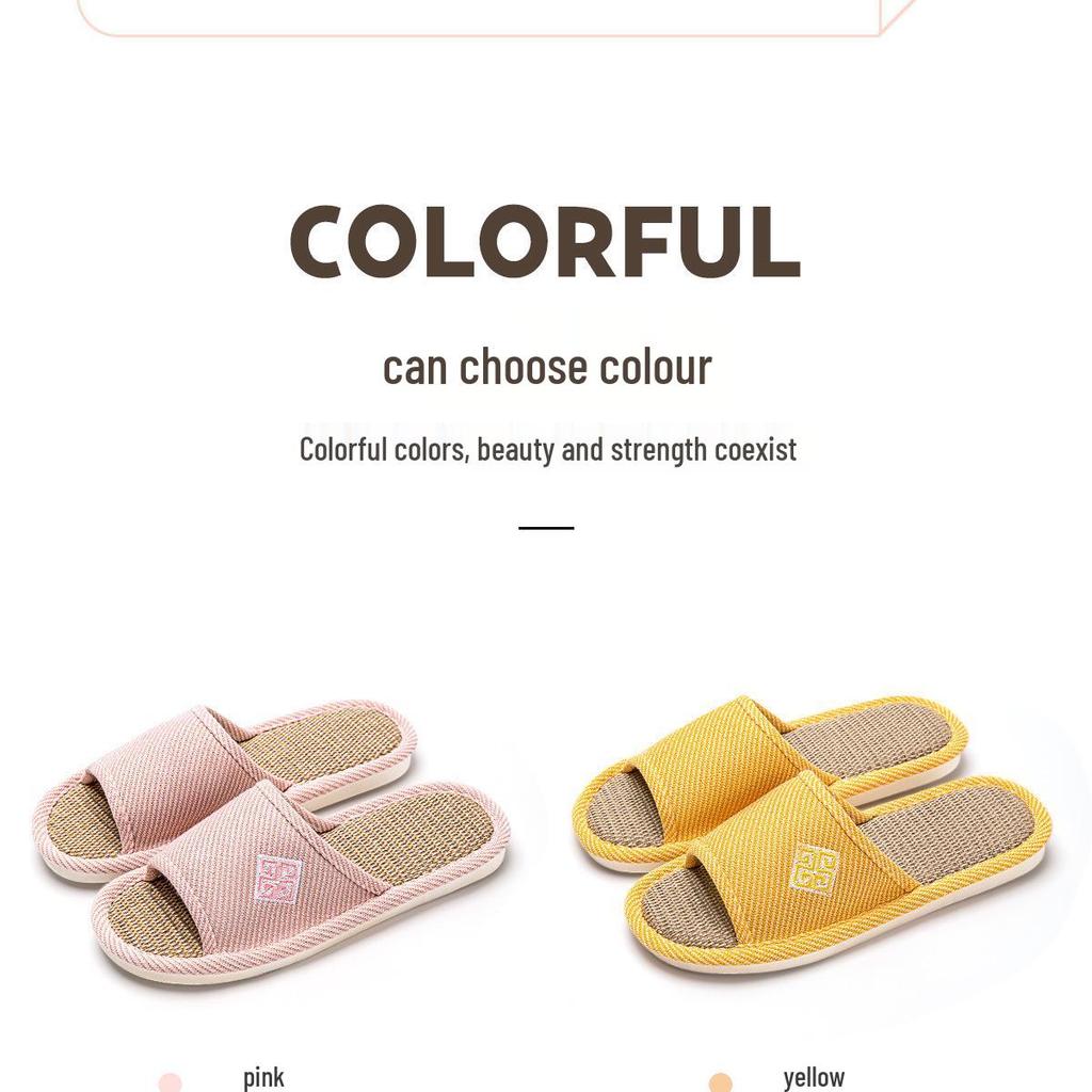 Men's Luxury Breathable Linen Slippers - 2025 Summer Non-Slip Casual Style