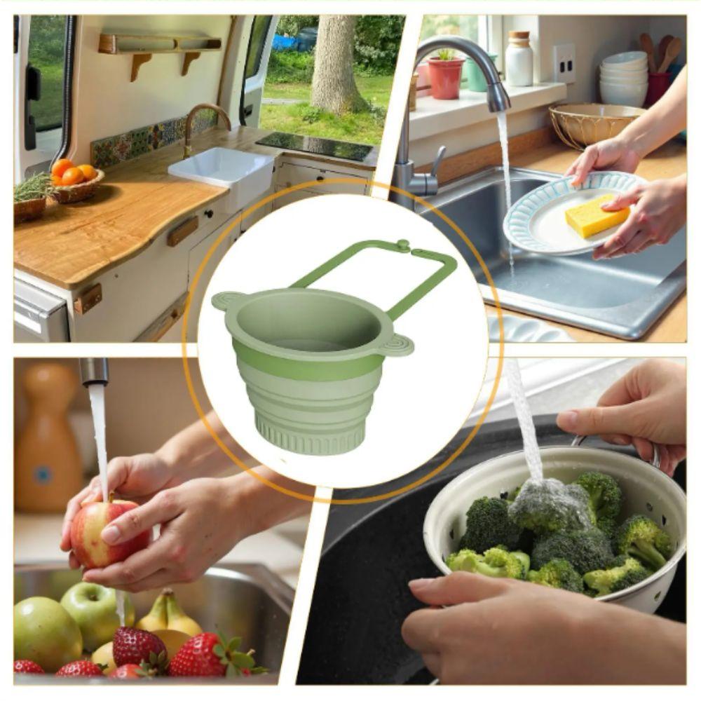 Durable Silicone Silicone Strainer Basket Reusable Sink Strainer Basket Sink Colander  Sink Drain