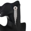 Foreign Trade Cross-Border Direct Supply Rhinestone Circle Tassel Earrings Full Simple Generous Spot E715
