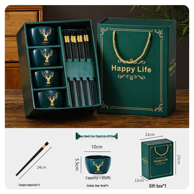 

Ceramic Bowl and Chopsticks Gift Set