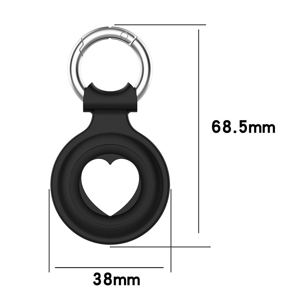 Silicone Protective Keychain Cover for Apple Airtags Solid Silicone Buckle Antilost Protective Covers for Airtag Locator Tracker