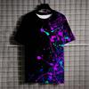 Summer Fashion Sports Graffiti Men T-shirts New Trend Harajuku Casual Personality 3D Printed Round Neck Short Sleeve Tees Tops
