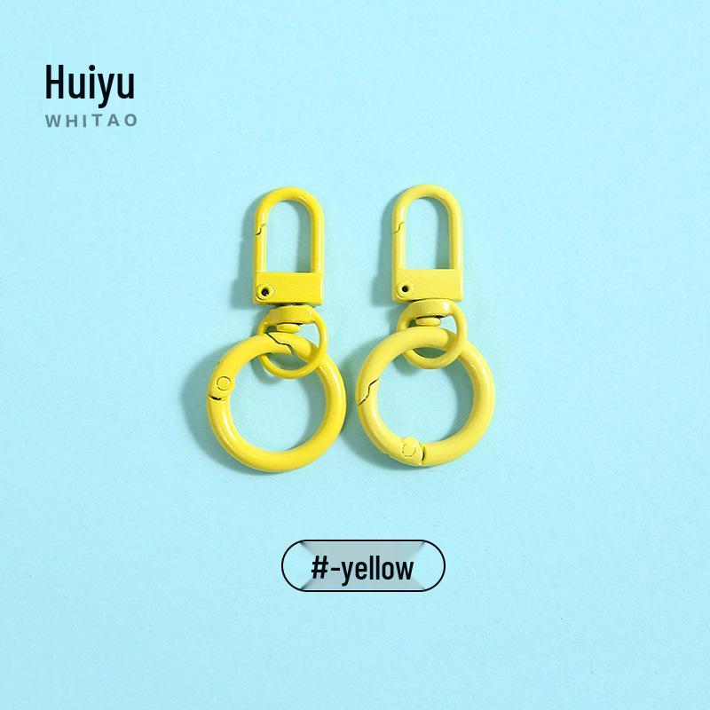 Colorful Alloy Strap & Spring Ring Keychain Buckle - Toy, Dog Hook, Handbag Accessory