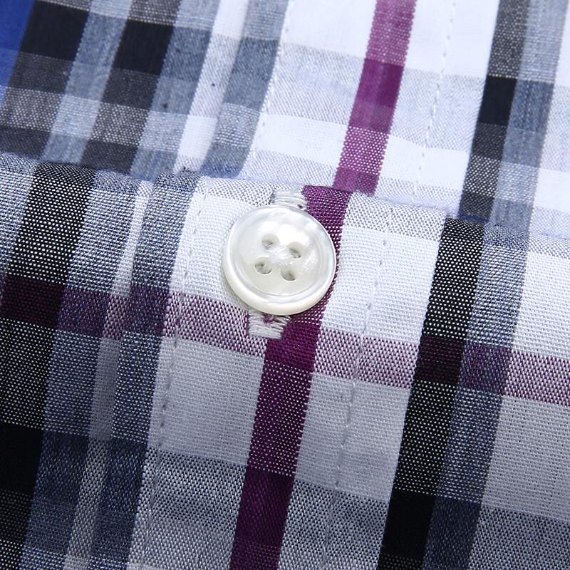 Dibinze Men's Plus Size Short Sleeve Plaid Shirt