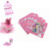 Adorable Unicorn Kids Birthday Party Supplies Including Vibrant Plates Cups And Decorative Tablecloth