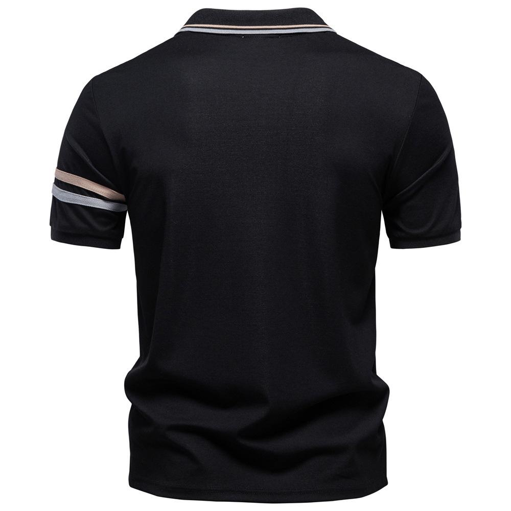 Reebok Nová výšivka Rolák na zip POLO tričko na jaro a léto 2026, Business Casual Pánské Tencelové krátkorukávové POLO tričko pro muže