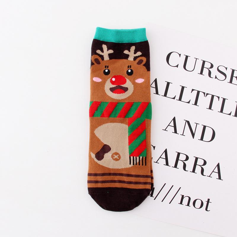 Skarpety damskie Zimowe skarpety świąteczne Bawełniane ciepłe Meias Kobiecy nadruk Cartoon Casual Sokken Funny Sock