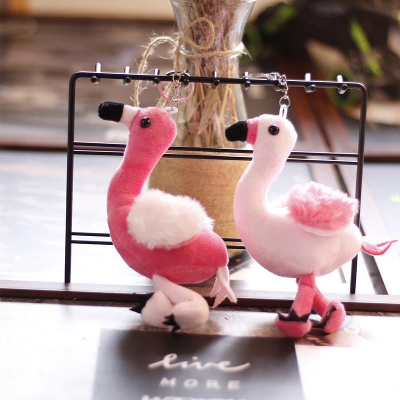 Adorable Flamingo Plush Toy Soft Stuffed Animal For Girls Cute Bag Charm